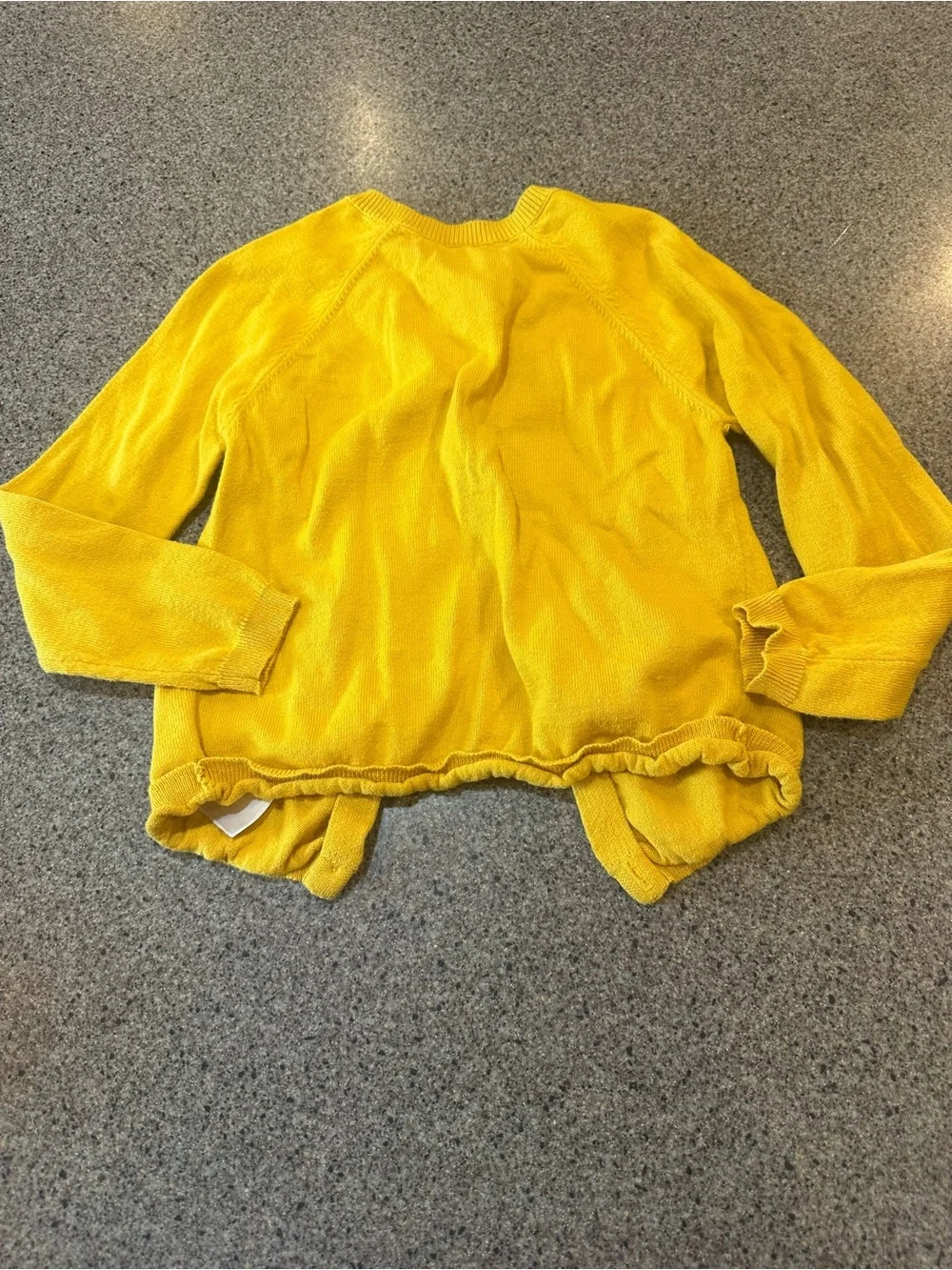 Old Navy Mustard Yellow Crewneck Cardigan